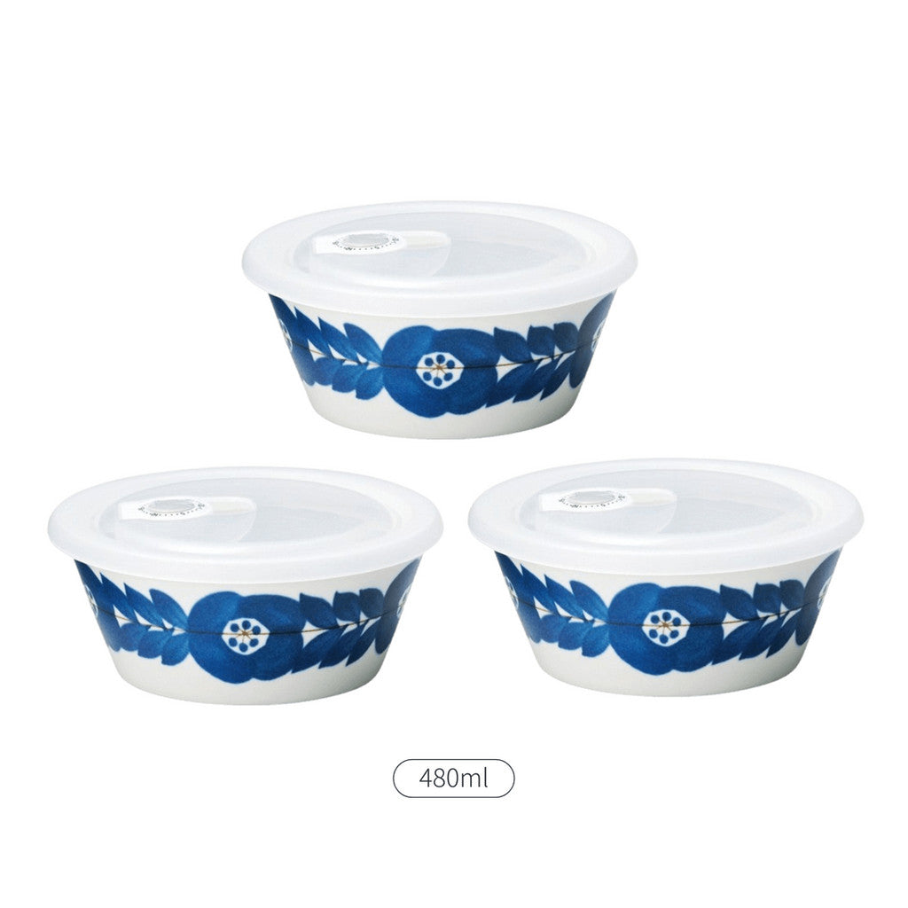 美濃燒 Blossom 陶瓷沙拉碗 附蓋∣480ml + 260ml 飯碗 日式餐具