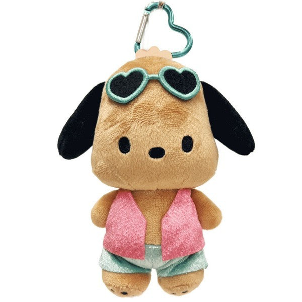 日本 Sanrio 三麗鷗 日燒吊飾收納包 | 黑皮 拉鍊收納包 零錢包 包包吊飾 小物包 曬黑Kitty