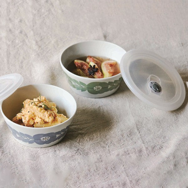 美濃燒 Blossom 陶瓷沙拉碗 附蓋∣480ml + 260ml 飯碗 日式餐具