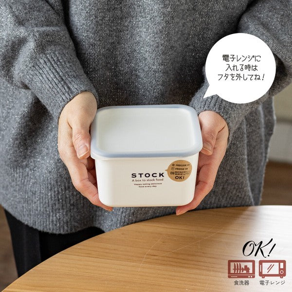日本製 TSUKUOKI STOCKER 日系質感方形食物保鮮盒 可微波 可冷凍|微波保鮮盒 便當盒