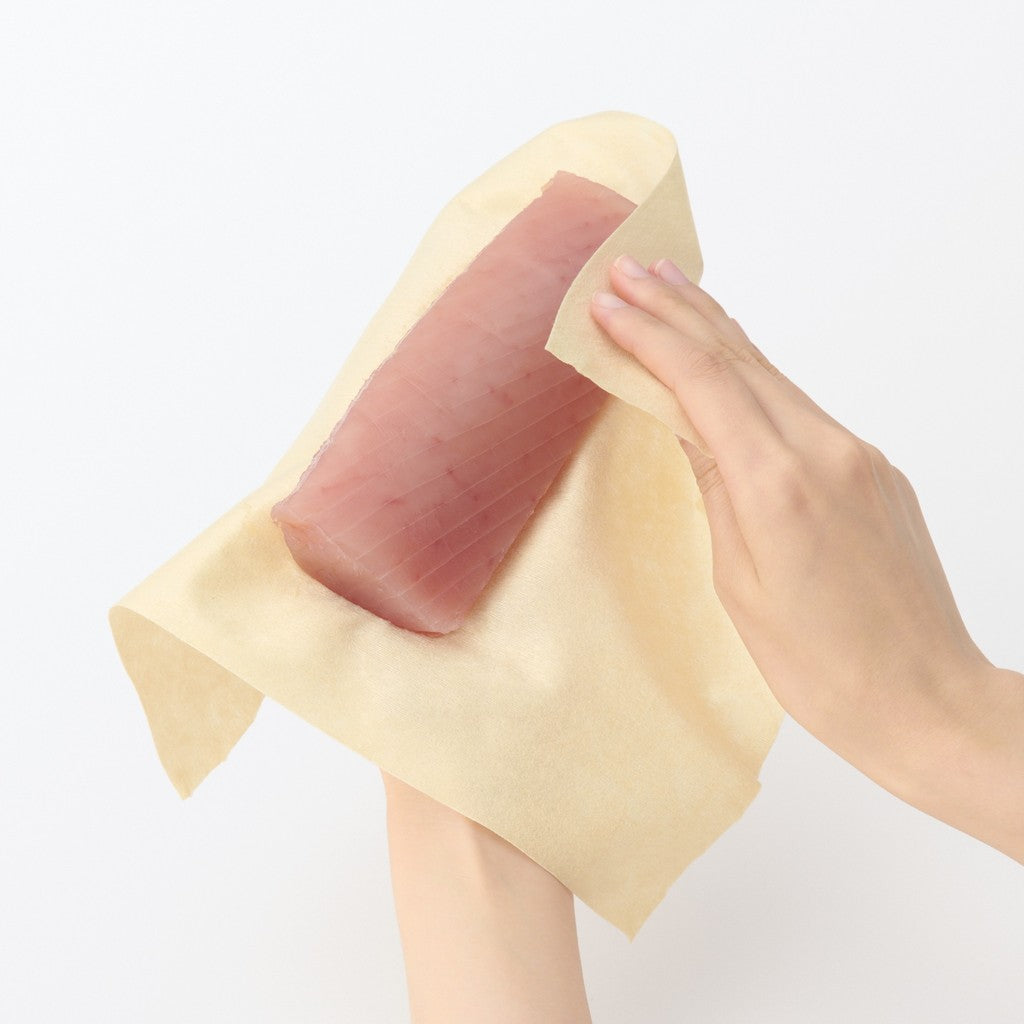 日本 無印良品 MUJI 耐撕不易破廚房紙巾 50枚 | 植物纖維 吸水廚房紙 廚房擦拭紙 擦拭布