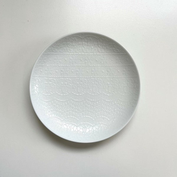 日本製 波佐見燒 15.5cm 蕾絲花紋 陶瓷餐盤|日常質感點心盤