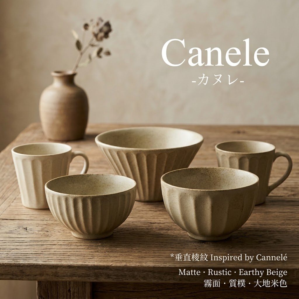 日本美濃燒 Canele 法式可麗露 直紋設計餐碗 飯碗 湯碗 丼飯碗 馬克杯 霧面餐具 日本碗盤