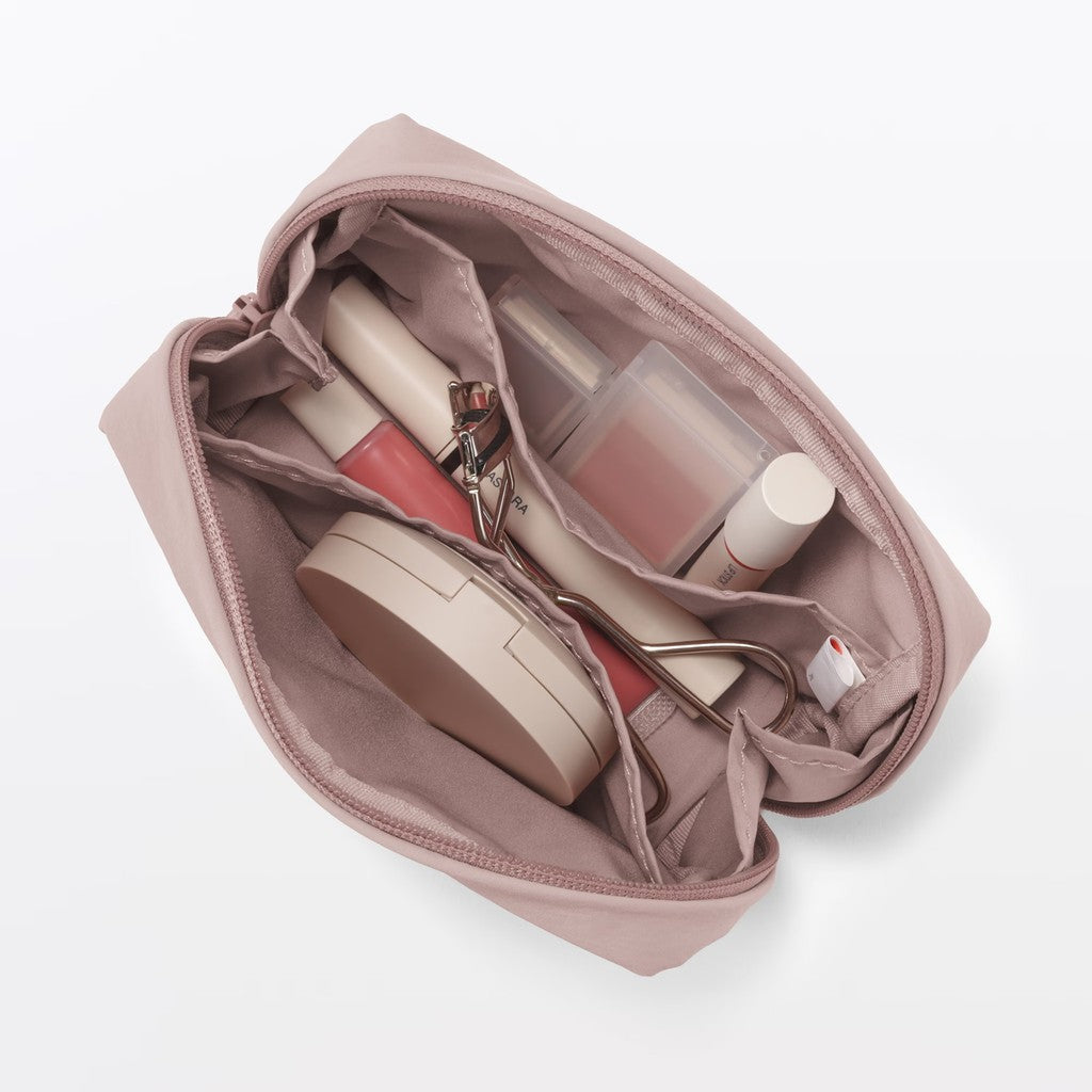 日本 MUJI 無印良品 防潑水化妝包 S/M 黑色 粉色 化妝包大容量 小化妝包 防水化妝包