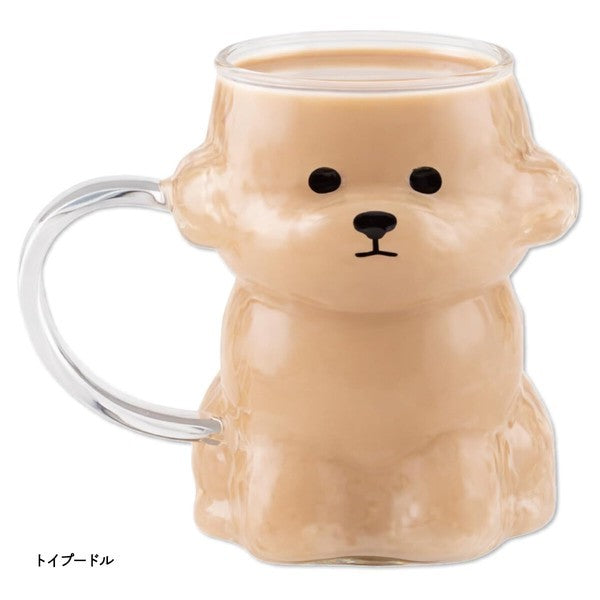 Sunart 超可愛狗狗玻璃杯 | 雪納瑞 貴賓狗 馬克杯 玻璃杯 咖啡 牛奶杯 狗狗杯子