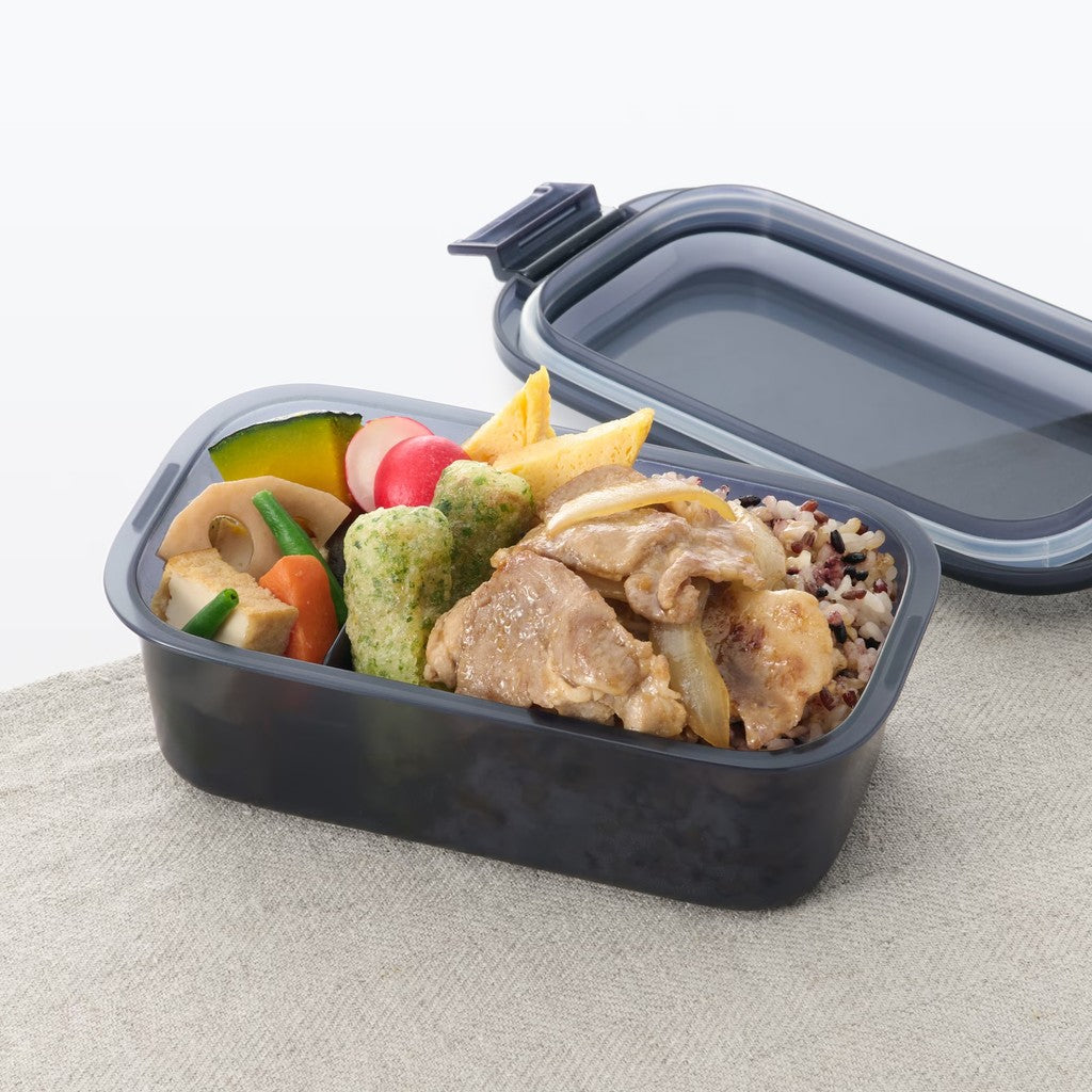 日本製 MUJI 無印良品 限定 分隔便當盒 透明黑 透明 500ml 670ml 微波便當盒 分隔便當盒