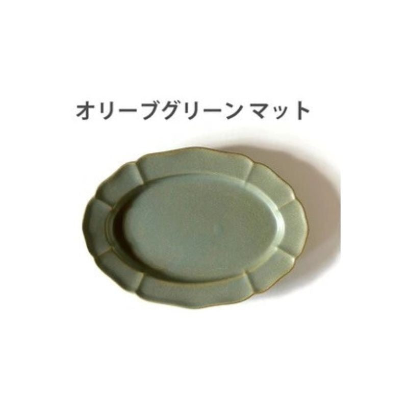 日本製 美濃燒 法式復古橢圓盤 24.5cm|咖哩盤 義大利麵盤 早午餐盤 日