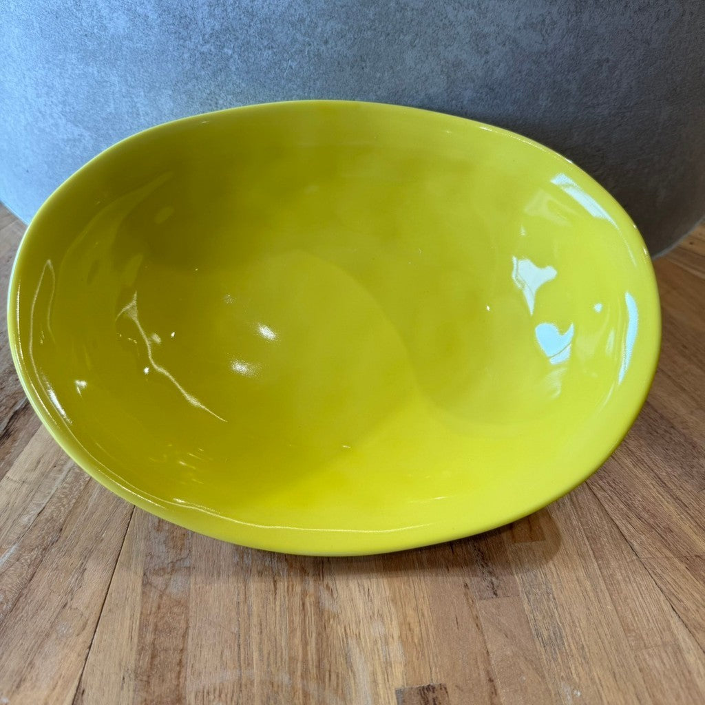 日本製 美濃燒 日系咖啡廳風 橢圓咖哩盤 24cm|陶瓷盤 沙拉盤 義大利麵盤