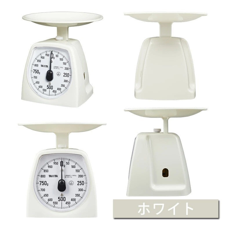 日本製 TANITA 免電池指針式 料理秤1kg 白色|KA-441 食物磅秤 烘焙磅秤