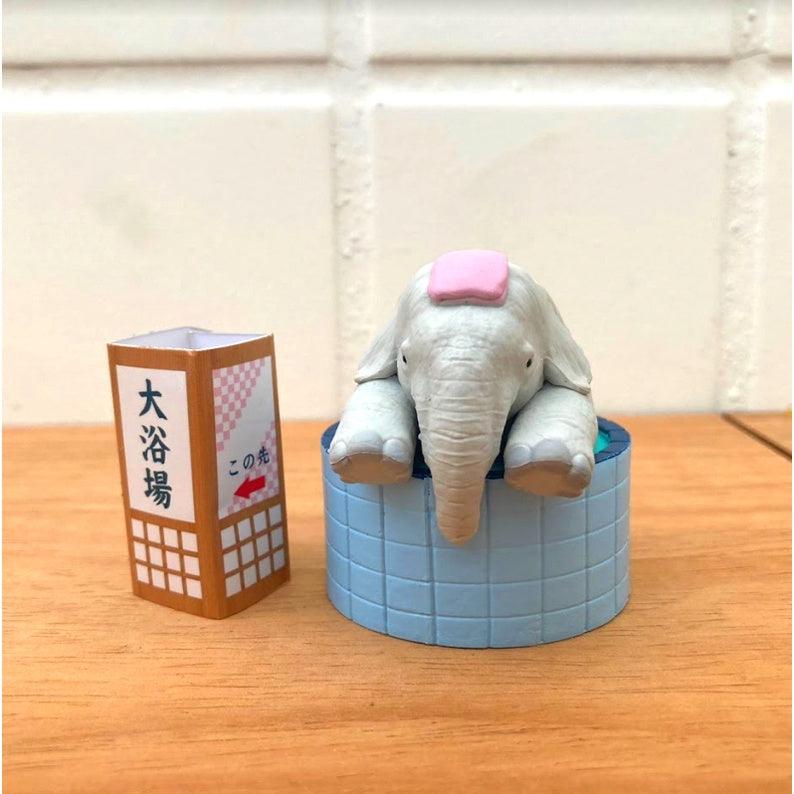 日本YELL扭蛋|全5款,泡澡動物寒冷天氣篇 - 大象、柴犬、兔子、青蛙、海豹 - 富士通販