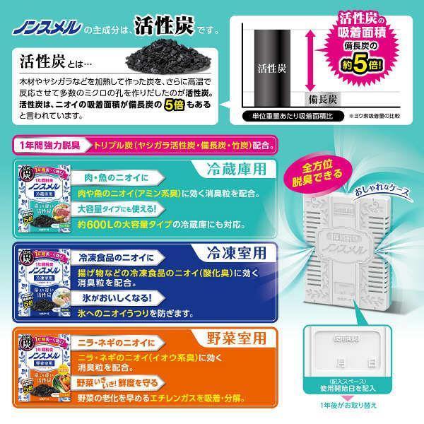 日本 小久保白元 冰箱活性碳脫臭劑|冷凍室|冷藏室(三款可選)-日本製 - 富士通販