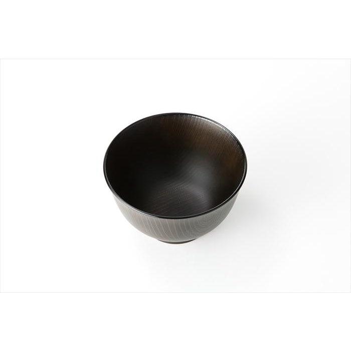 日本製 會津漆器 木紋碗 ╴木色/深棕|多用碗 全木紋 飯碗 木紋 餐碗 餐具 木色刷紋 - 富士通販