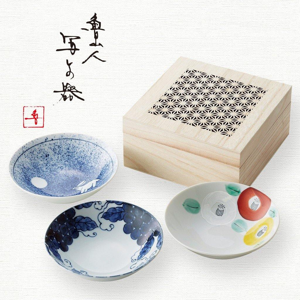 日本 魯山人餐盤木箱套裝|送禮推薦 - 富士通販