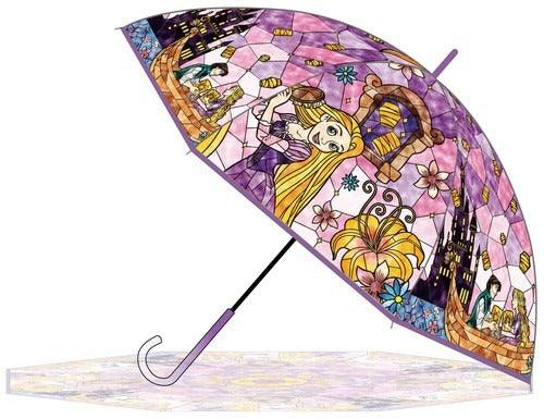 日本 迪士尼 小美人魚 愛麗兒 愛麗絲|玻璃彩繪雨傘 兒童雨傘 透明雨傘 - 富士通販