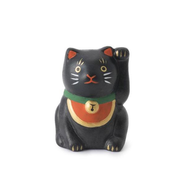 日本 中川政七商店 招財貓公仔 黑色 白色|擺飾品 陶瓷公仔 陶籤 - 富士通販