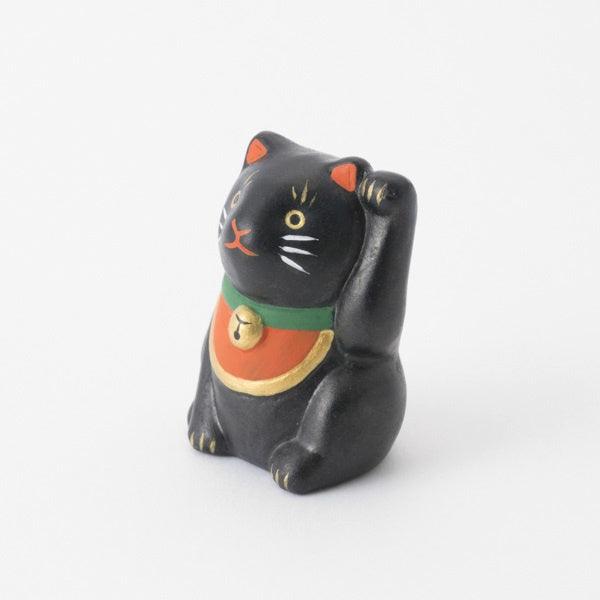 日本 中川政七商店 招財貓公仔 黑色 白色|擺飾品 陶瓷公仔 陶籤 - 富士通販