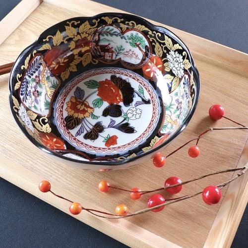 日本製 美濃燒 宮廷風 金彩牡丹 碗|陶瓷碗 飯碗 - 富士通販