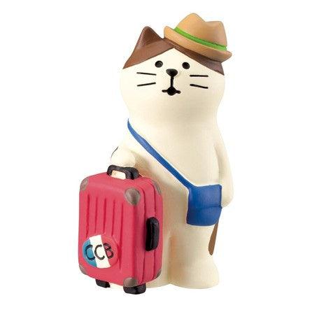 日本 旅行貓公仔系列 手提箱貓咪 吃飯糰貓咪|辦公桌擺飾 公仔 居家擺件 - 富士通販