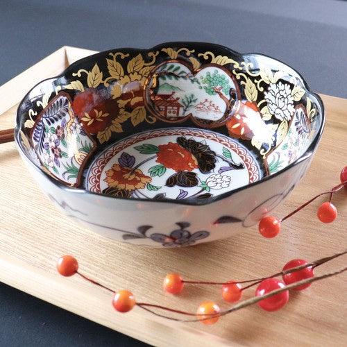 日本製 美濃燒 宮廷風 金彩牡丹 碗|陶瓷碗 飯碗 - 富士通販