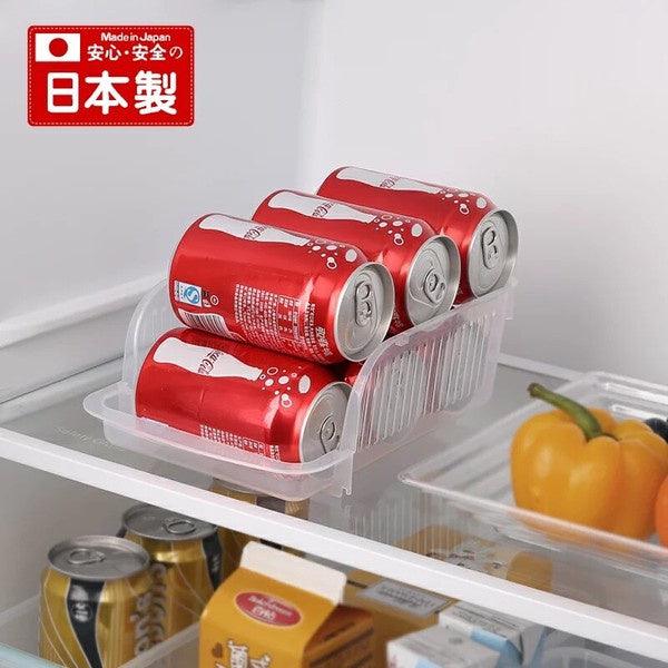 日本製 Inomata 冰箱 飲料罐分隔收納籃|冰箱收納盒 廚房收納盒 廚房收納架 - 富士通販