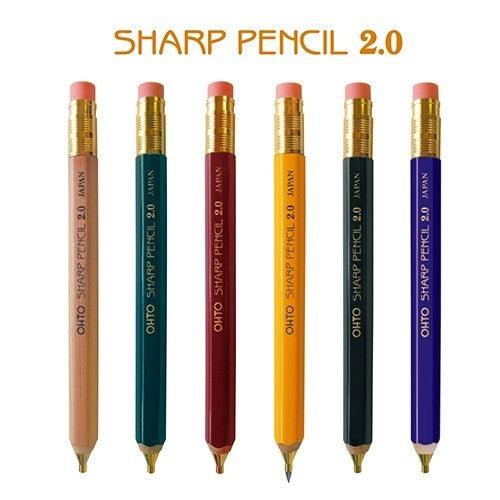 日本製 OHTO 復古感木質六角自動鉛筆 2.0mm|APS-680E 素描鉛筆 - 富士通販