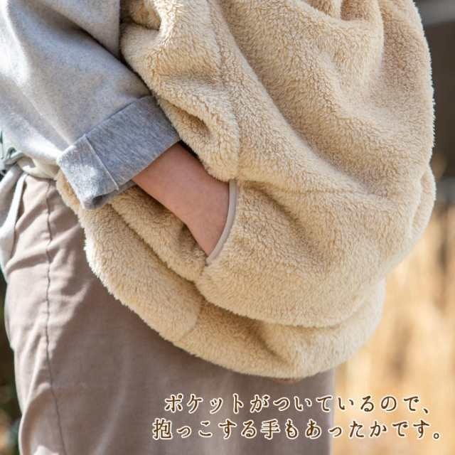 日本 可愛動物 棉絨加厚保暖背巾毯|推車毯 寶寶毯 外出毯 - 富士通販
