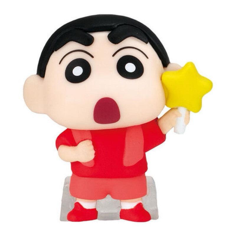 日本 BANDAI 萬代 蠟筆小新 扭蛋 應援公仔 全五種|蠟筆小新 阿呆 風間 妮妮 - 富士通販