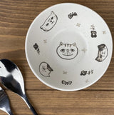 日本製 美濃燒 可愛貓咪插畫小碗 | 小菜碗 甜點碗 優格碗 點心碗
