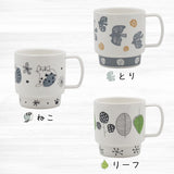 日本製 小倉陶器 Nordic 北歐風格 馬克杯 豆皿 | 飛鳥 樹葉 貓咪