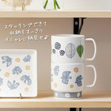 日本製 小倉陶器 Nordic 北歐風格 馬克杯 豆皿 | 飛鳥 樹葉 貓咪
