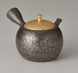 日本製 常滑燒 昭龍作 天目釉金蓋茶壺 | 極上急須 高級茶壺 日本茶壺 名工製作 收藏品