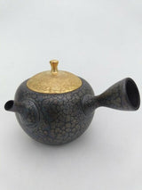 日本製 常滑燒 昭龍作 天目釉金蓋茶壺 | 極上急須 高級茶壺 日本茶壺 名工製作 收藏品