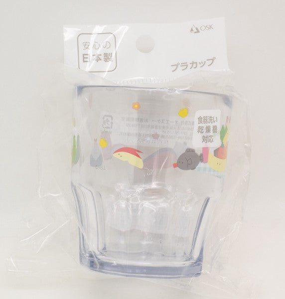 日本製 OSK 耐熱兒童透明水杯300ml 星之卡比 水族館 便當小菜｜漱口杯 飲料杯