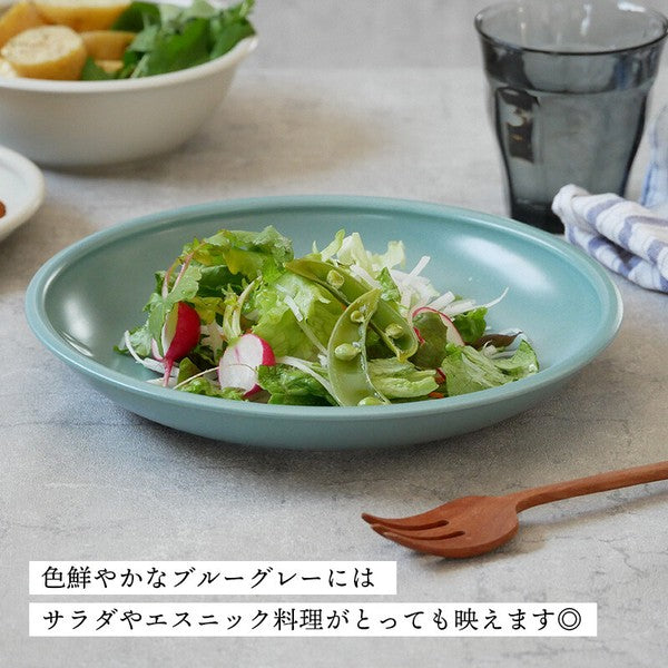 日本製 美濃燒 素色輕量圓盤 23cm | 大盤子 深盤 咖哩盤 義大利麵盤 沙拉盤