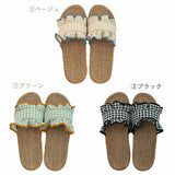 日本 CDF 荷葉格紋拖鞋 | 輕量防滑 居家戶外 兩用拖鞋 EVA室內拖 BISQUE