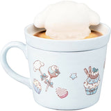 日本 正版三麗鷗 Sanrio 立體拉花造型馬克杯 | 陶瓷杯 把手杯 拉花杯蓋 美樂蒂 酷洛米