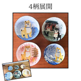 日本製 柴犬浪裏/淺草/京都碗盤 | 柴犬碗 紀念性禮物 浮世繪 碗盤