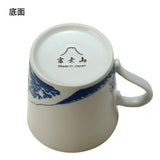 日本製 美濃燒 富士山浪花杯盤 附原裝紙盒 | 兩色 送禮禮盒 馬克杯 小碟子 葛飾北齋