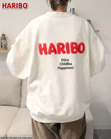 日本代購 愛心熊 刺繡大學T HARIBO 情侶大學t 大學t 情侶裝冬天 日系大學t 衛衣女 衛衣男