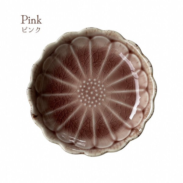 日本製 Cosmo花型陶瓷小碗 10cm 美濃燒｜小菜碟 陶瓷盤 陶瓷碗