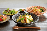 日本製美濃燒 23.5cm菊花形盤子 - 富士通販