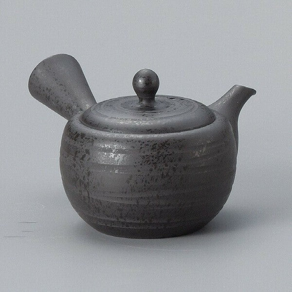 日本製 常滑燒 柏葉小圓黑條紋茶壺 |  泡茶壺 日式茶壺