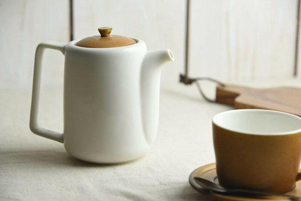 日本製 美濃燒 Miyama 深山 bico 焦糖奶油茶壺 | 含濾茶網 咖啡壺 茶壺