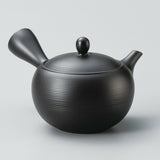 日本製 常滑燒黑色條紋茶壺 | 內含濾網 急須茶壺 日本茶道