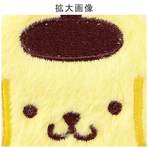 【三麗鷗】圓形刺繡雙面隨身鏡 附登山扣｜日常補妝鏡 放大鏡 毛絨隨身鏡 包包掛飾