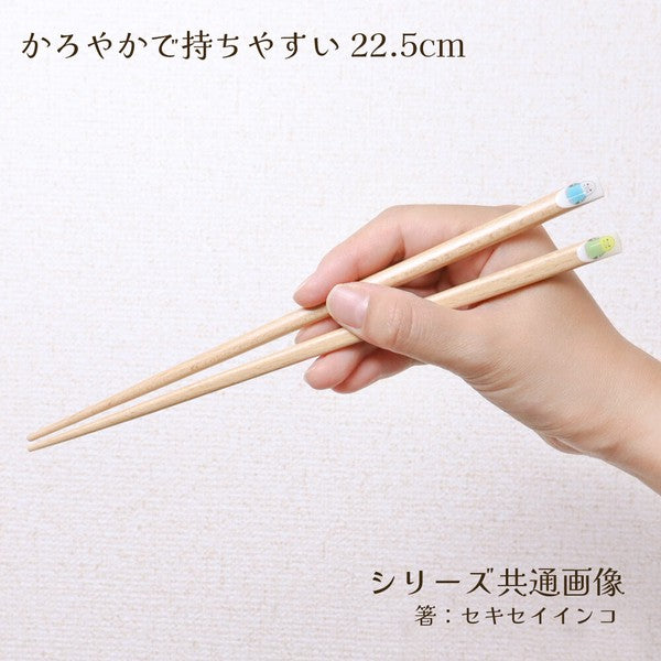 日本製 田中箸店 文鳥圖案天然木筷22.5cm｜木筷 筷子 爪哇禾雀 兒童筷子