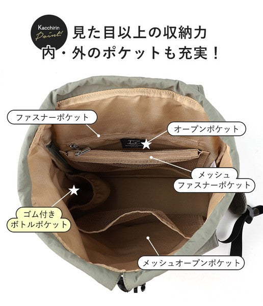 日本 LIZDAYS 多功能尼龍後背包｜430g超輕量 A4可放 防潑水 媽媽包 旅行背包