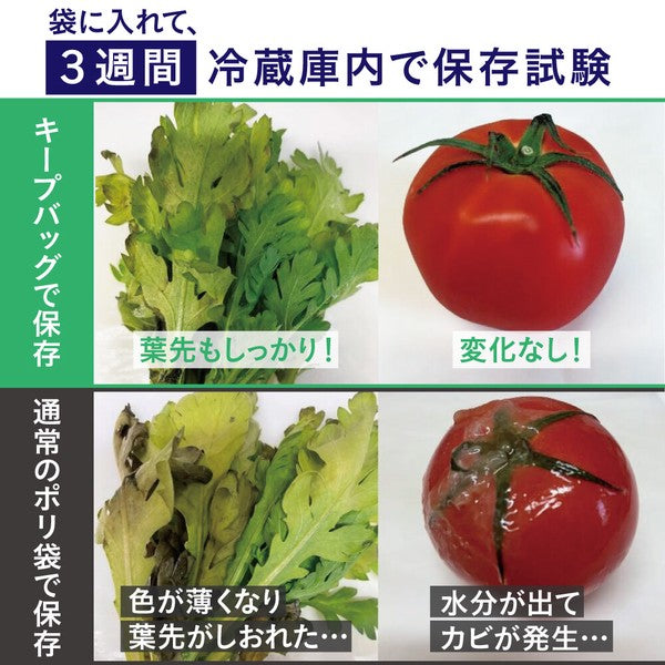 日本進口 蔬果保鮮袋 100枚入 4L/2L兩尺寸 | 保鮮袋 蔬果保存袋 冰箱收納袋 食物密封袋