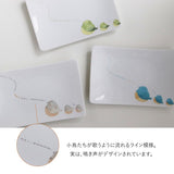 日本製 美濃燒 水彩小鳥陶瓷長方盤 3款可選｜烤魚盤 甜點盤 水果盤 蛋糕盤 餅乾盤
