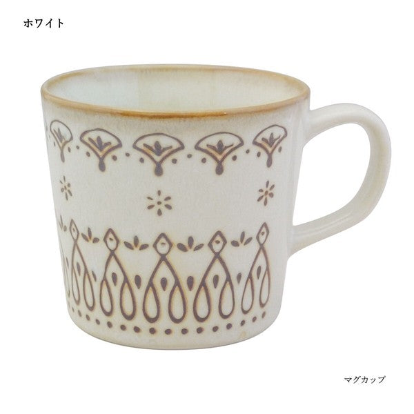 日本製 日式質感蕾絲細線馬克杯 300ml｜四色可選 陶瓷馬克杯 咖啡杯 陶瓷杯